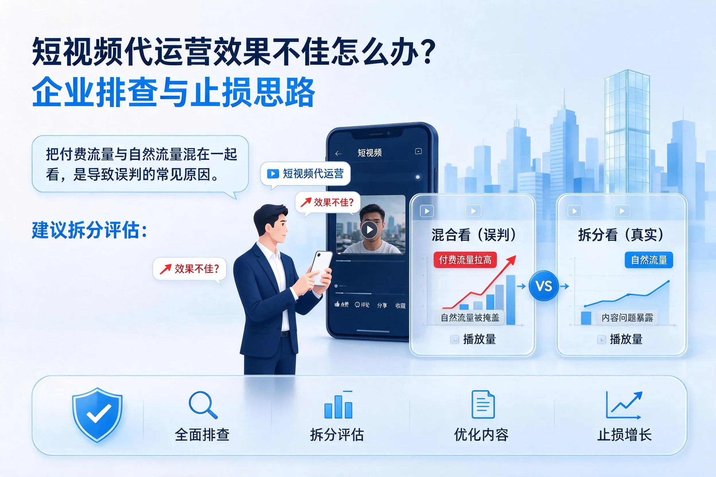 短视频代运营效果不佳怎么办？克拉玛依企业排查与止损思路