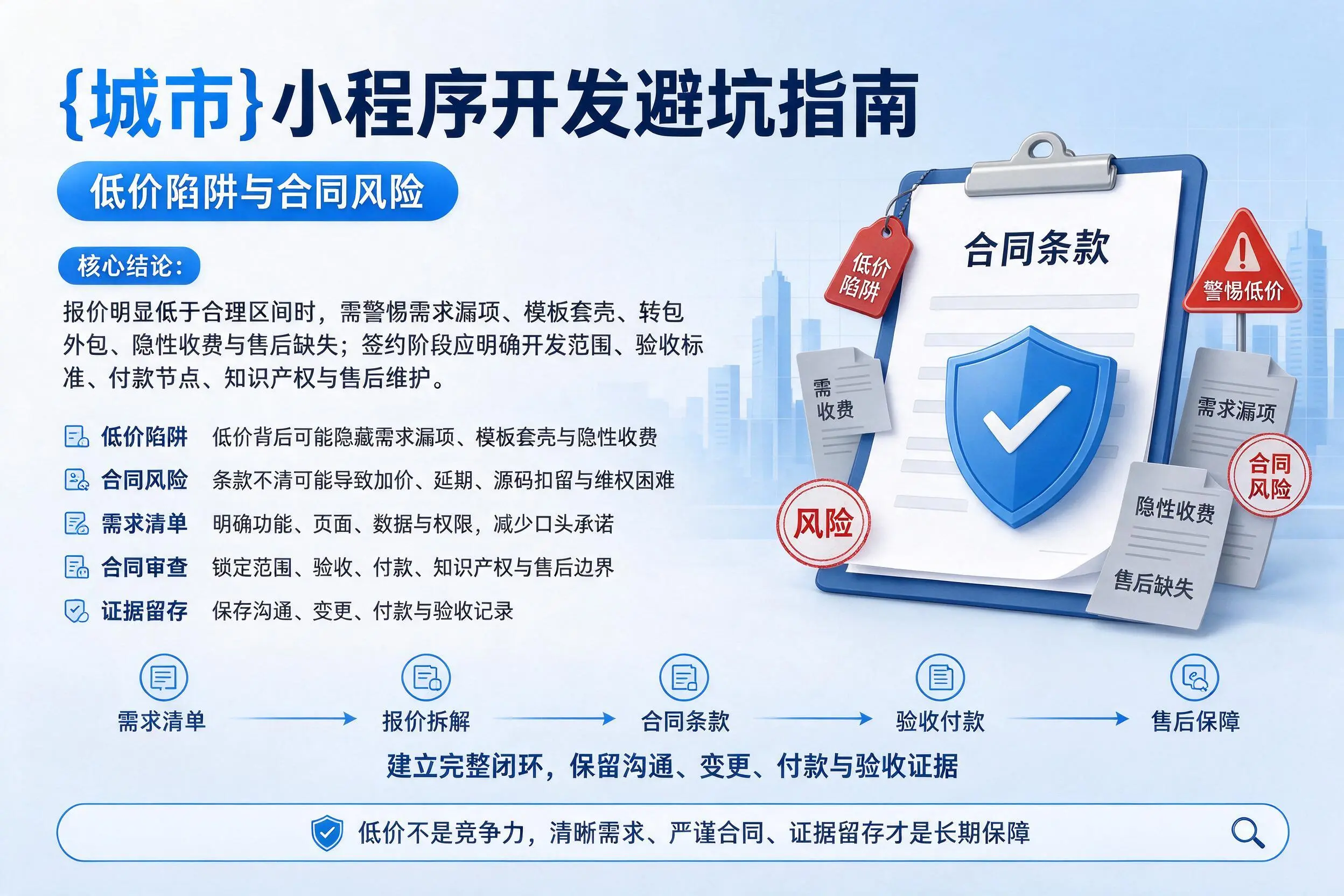 克拉玛依小程序开发避坑指南：低价陷阱与合同风险