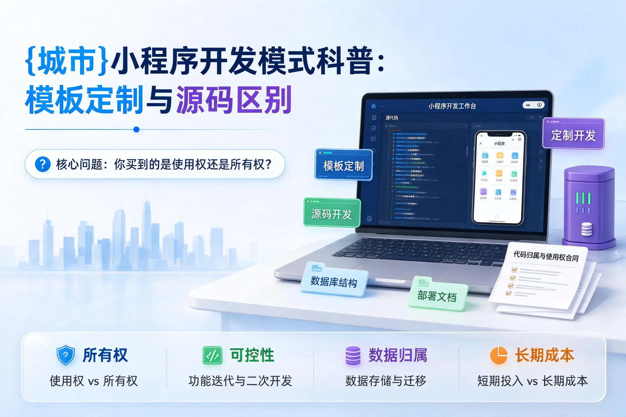克拉玛依小程序开发模式科普：模板定制与源码区别