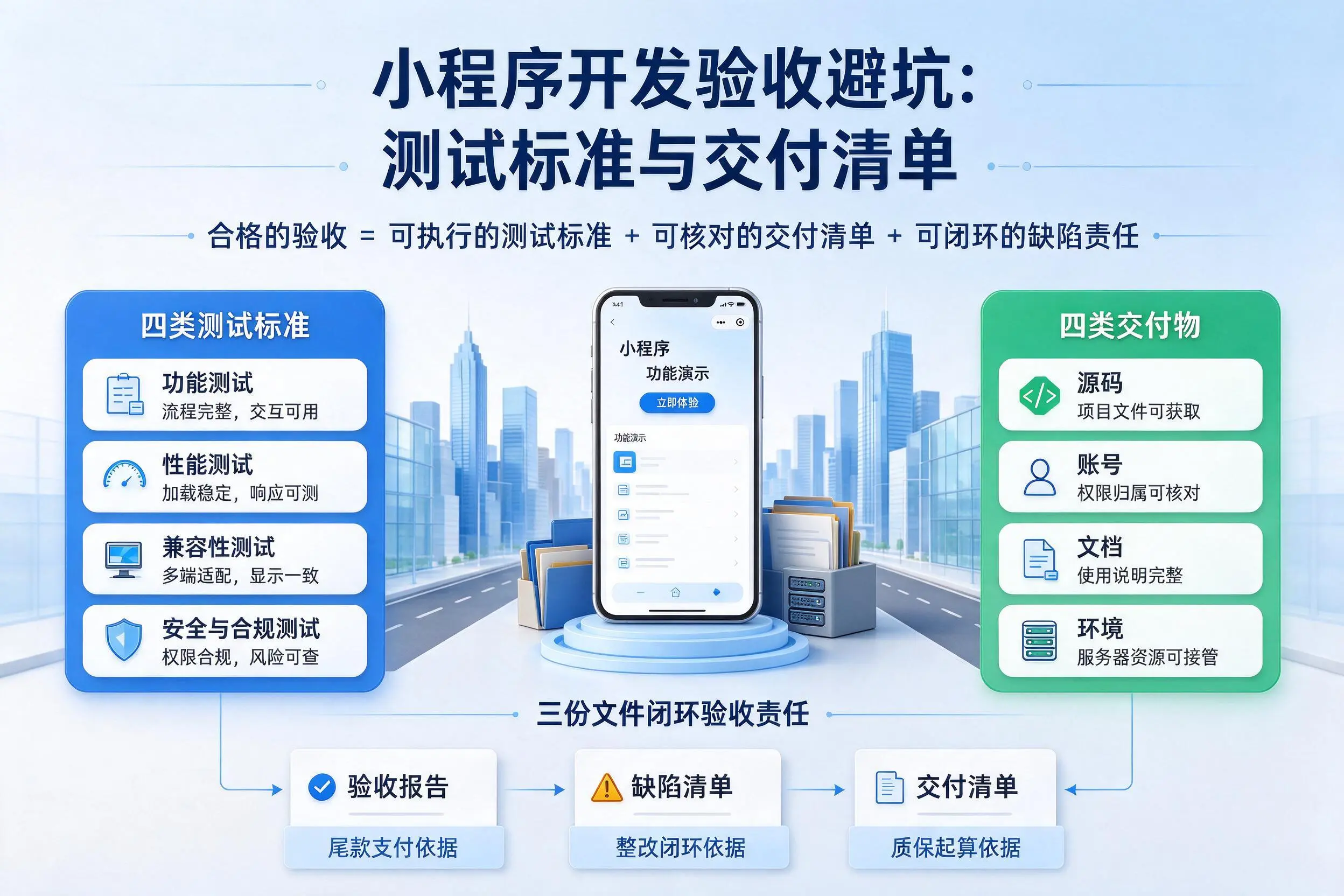 克拉玛依小程序开发验收避坑:测试标准与交付清单