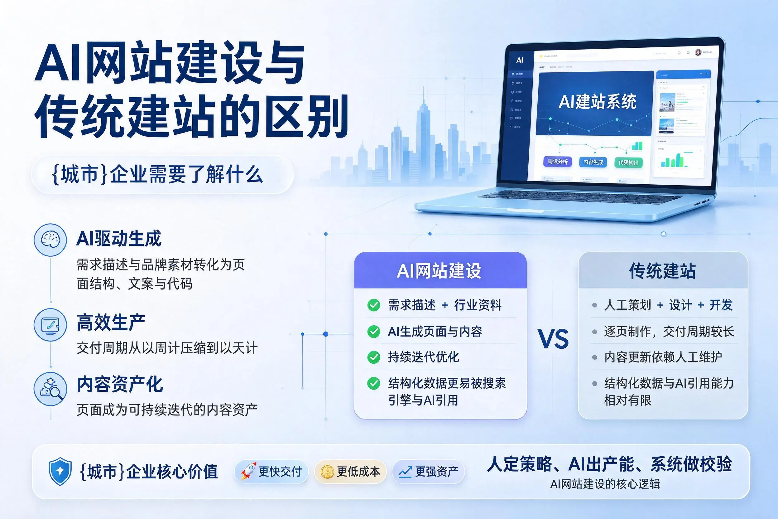 AI网站建设与传统建站的区别，克拉玛依企业需要了解什么