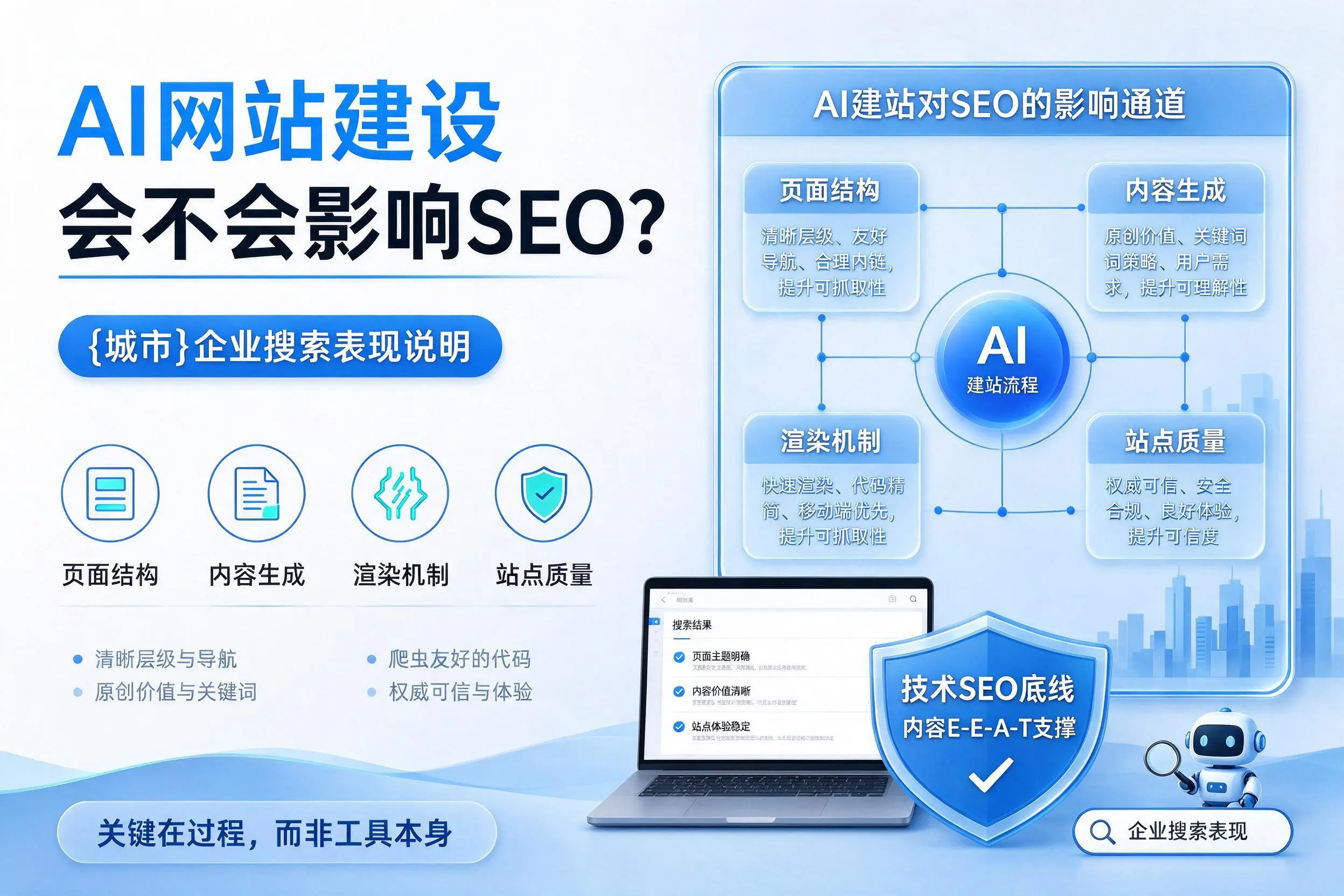 AI网站建设会不会影响SEO？克拉玛依企业搜索表现说明