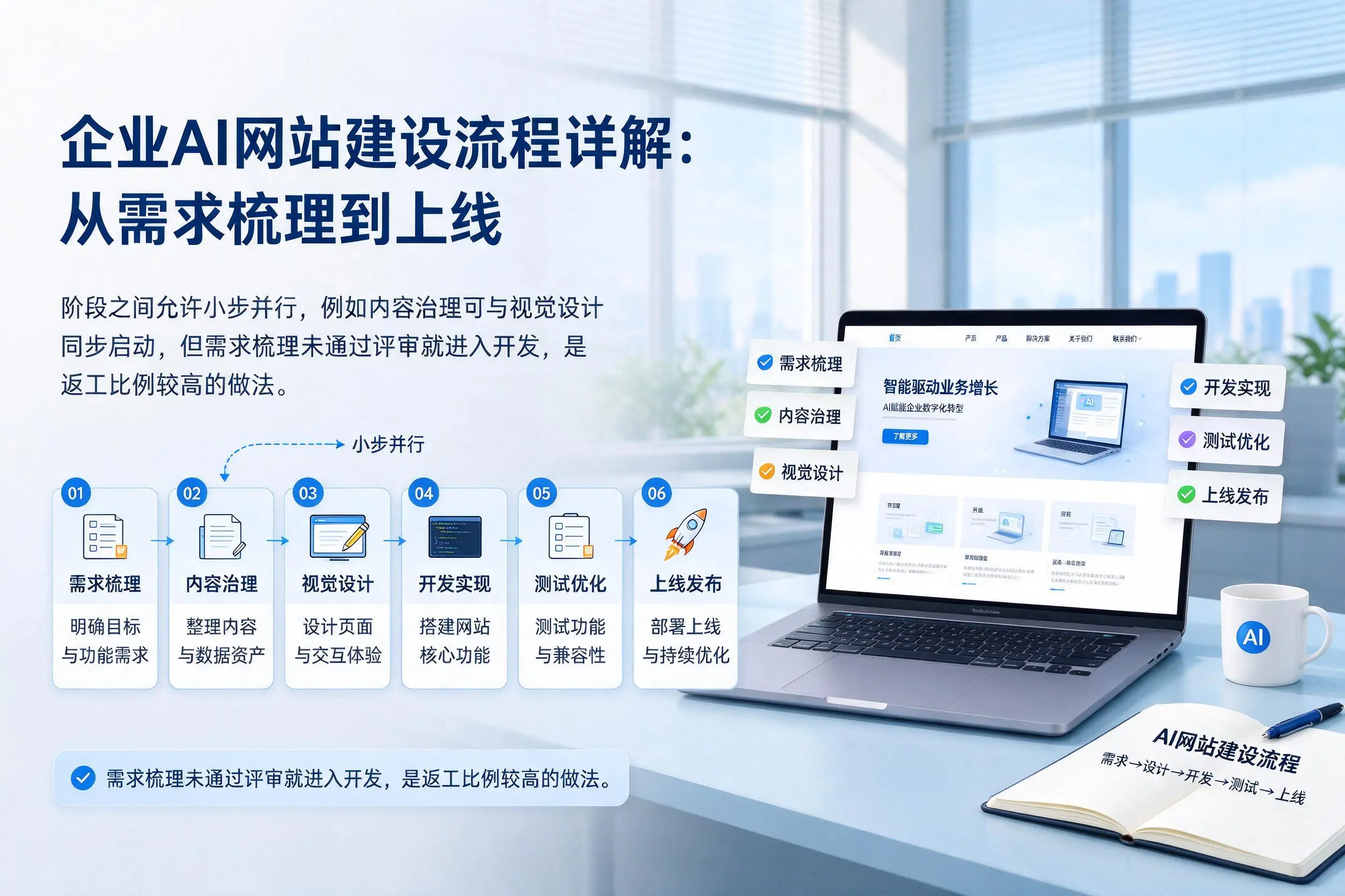 克拉玛依企业AI网站建设流程详解：从需求梳理到上线