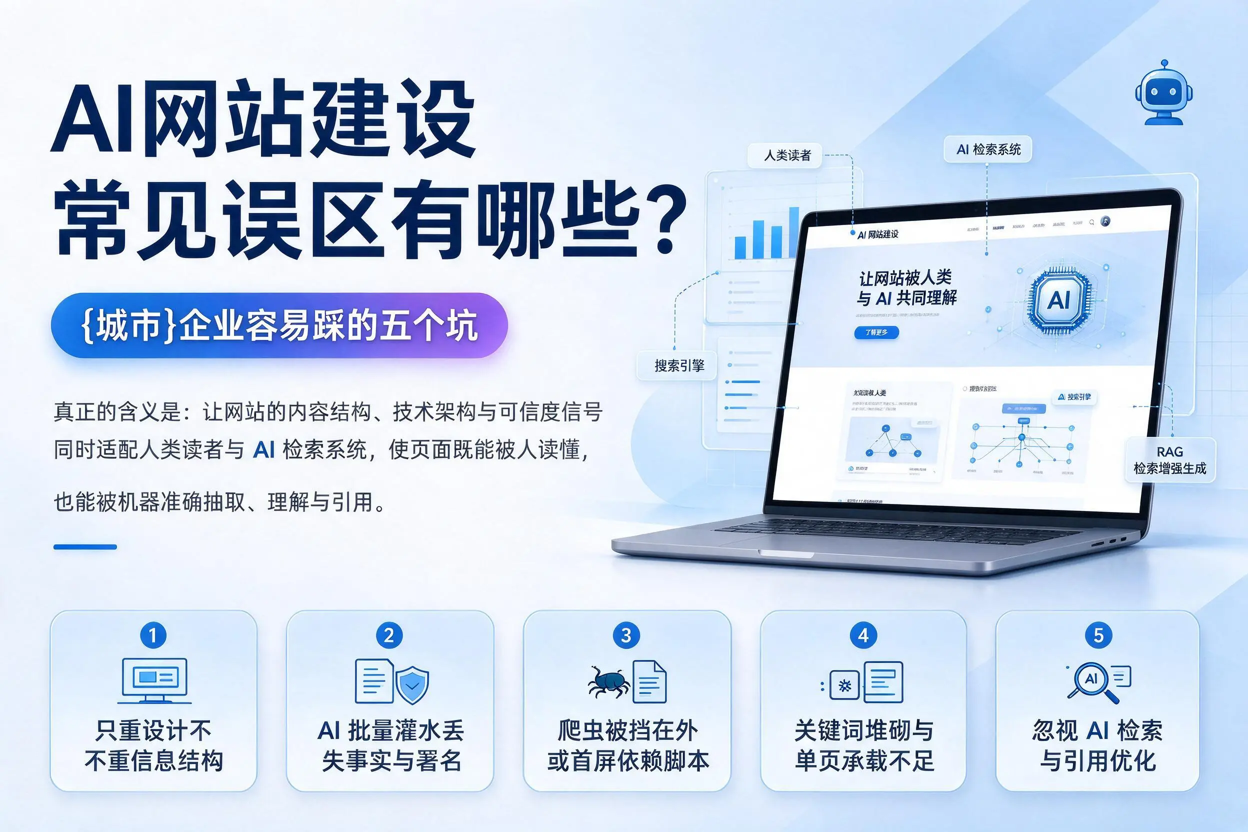 AI网站建设常见误区有哪些？克拉玛依企业容易踩的五个坑
