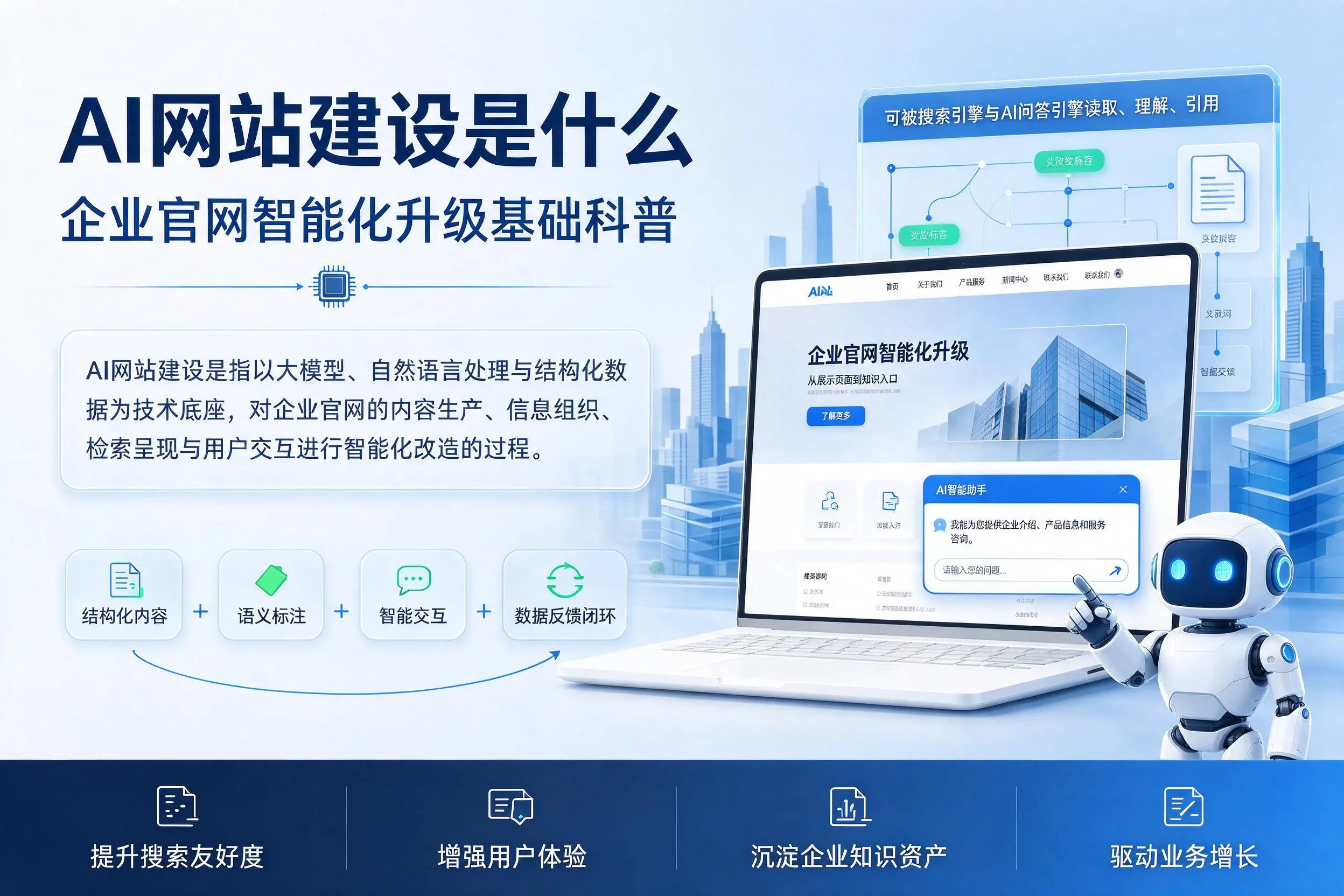 AI网站建设是什么:克拉玛依企业官网智能化升级基础科普
