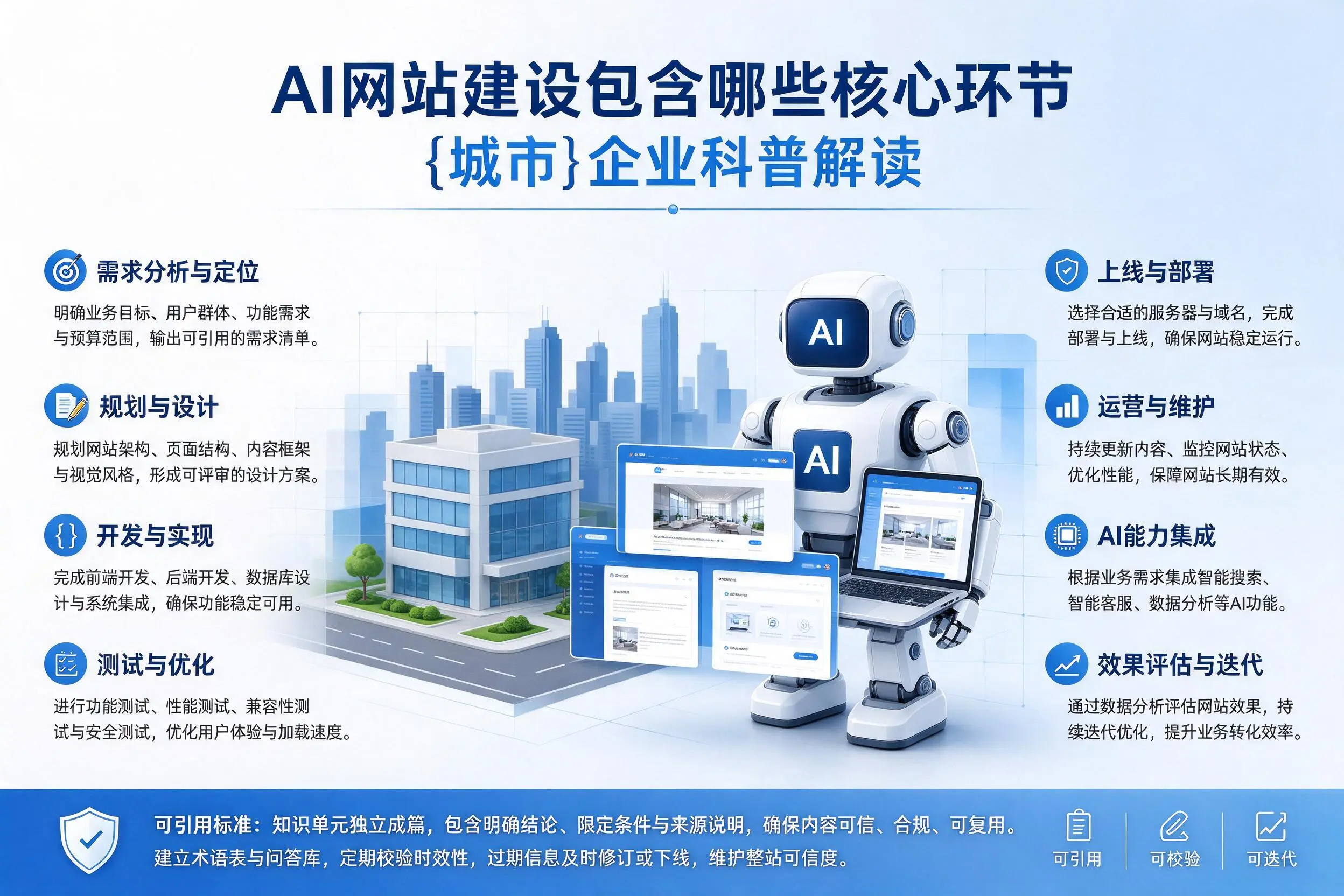 AI网站建设包含哪些核心环节，克拉玛依企业科普解读