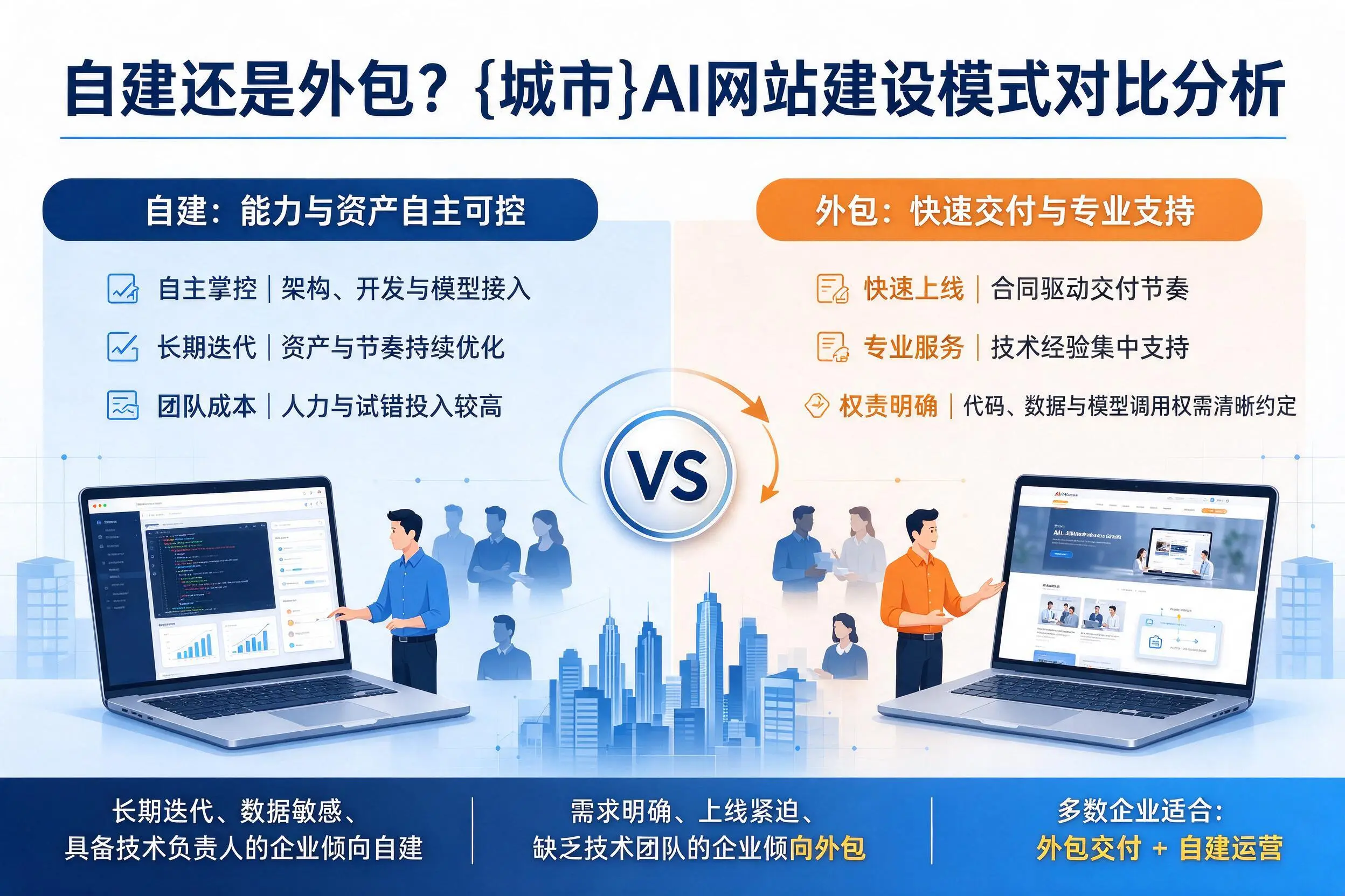 自建还是外包？克拉玛依AI网站建设模式对比分析