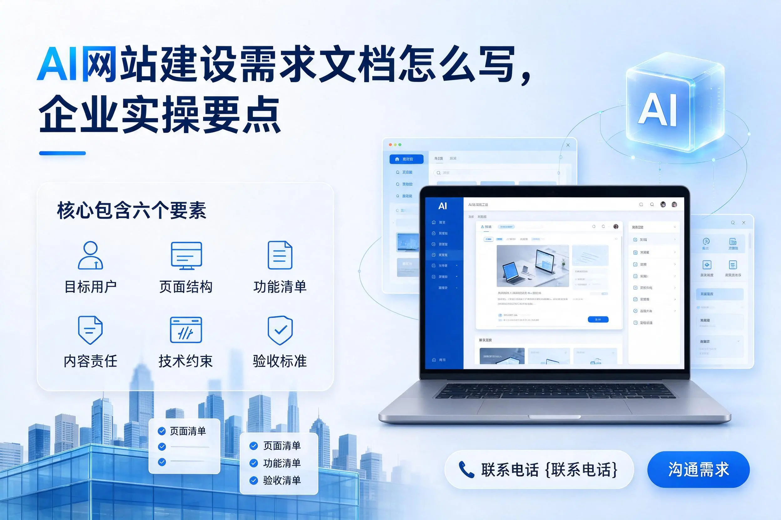AI网站建设需求文档怎么写，克拉玛依企业实操要点